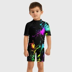 Детский купальный костюм 3D Неоновые краски - фото 2