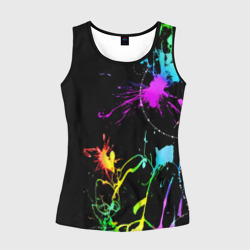 Женская майка 3D Неоновые краски