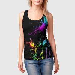 Женская майка 3D Неоновые краски - фото 2