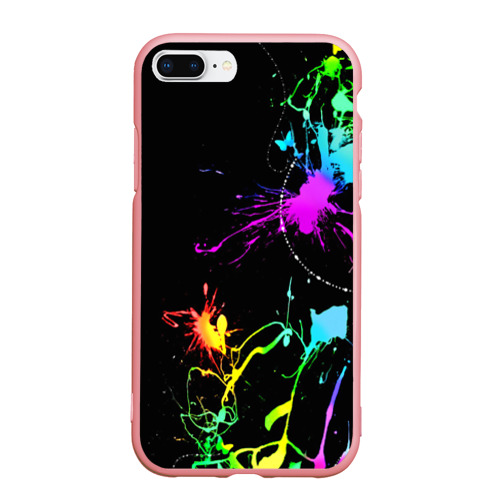 Чехол для iPhone 7Plus/8 Plus матовый Неоновые краски, цвет баблгам