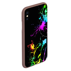 Чехол для iPhone XS Max матовый Неоновые краски - фото 2