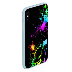 Чехол для iPhone XS Max матовый Неоновые краски - фото 2