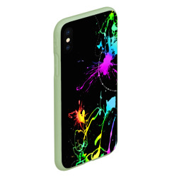 Чехол для iPhone XS Max матовый Неоновые краски - фото 2