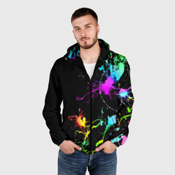 Мужская ветровка 3D Неоновые краски - фото 2