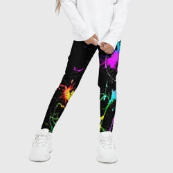 Детские леггинсы 3D Неоновые краски - фото 2