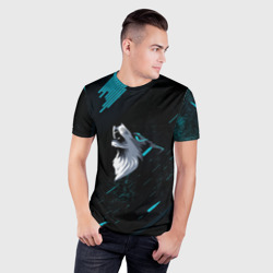 Мужская футболка 3D Slim Sky Wolf - фото 2