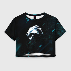 Женская футболка Crop-top 3D Sky Wolf