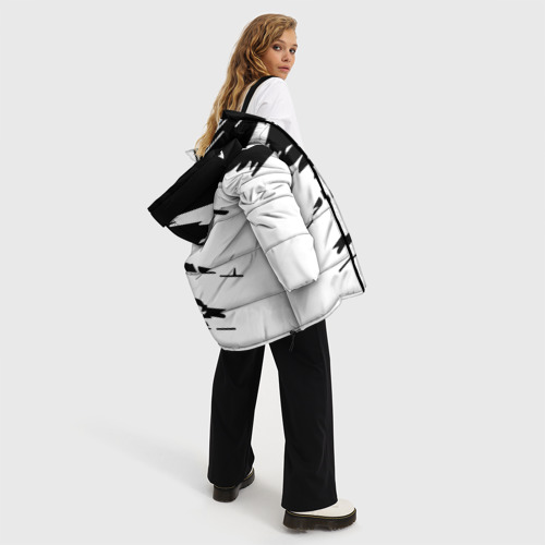 Женская зимняя куртка 3D с принтом Judo, вид сбоку #3