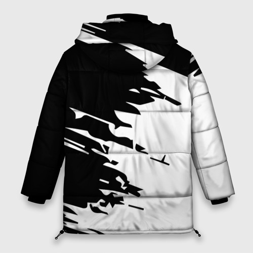 Женская зимняя куртка 3D с принтом Judo, вид сзади #1