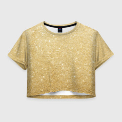 Женская футболка Crop-top 3D Золотой песок