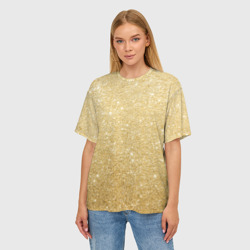 Женская футболка oversize 3D Золотой песок - фото 2