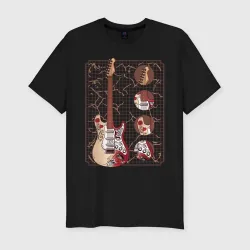 Мужская футболка хлопок Slim Fender Stratocaster Monterey 