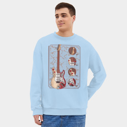 Мужской свитшот oversize без начеса хлопок Fender Stratocaster Monterey  - фото 2