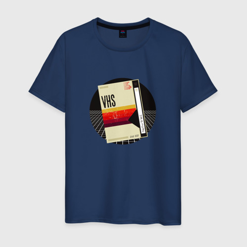Мужская футболка хлопок VHS Pink Floyd The Wall, цвет темно-синий