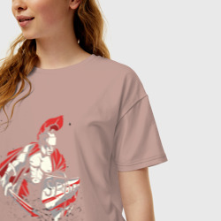 Женская футболка хлопок Oversize SPQR Римский легионер - фото 2