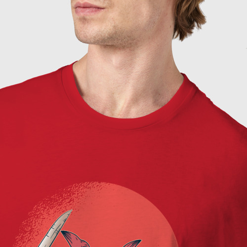 Мужская футболка хлопок Samurai, цвет красный - фото 6
