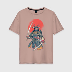 Женская футболка хлопок Oversize Samurai