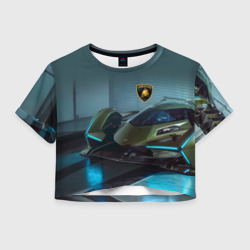 Женская футболка Crop-top 3D Lamborghini