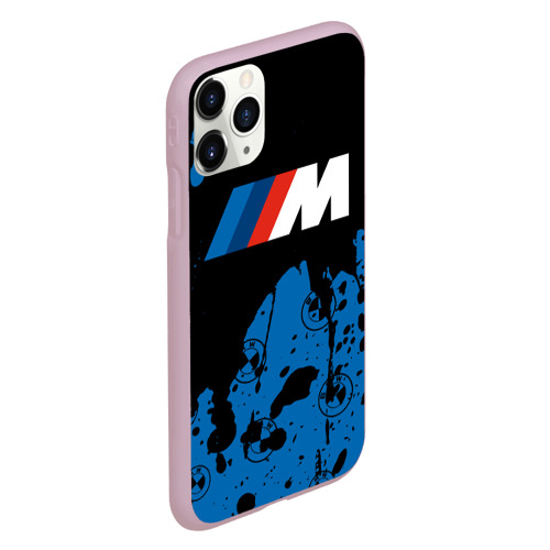 Чехол для iPhone 11 Pro матовый с принтом BMW / БМВ, вид сбоку #3