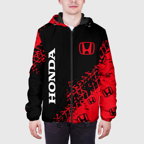 Мужская куртка 3D с принтом Honda хонда, вид сбоку #3