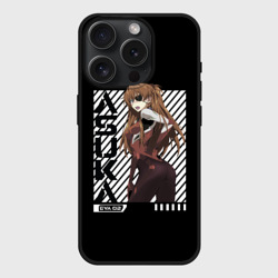 Чехол силиконовый для Apple iPhone 15 Pro матовый Asuka. Evangelion