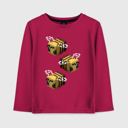 Детский лонгслив хлопок Minecraft bee