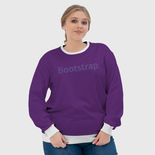 Женский свитшот 3D Bootstrap, цвет 3D печать - фото 6