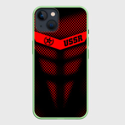 Чехол для iPhone 14 СССР броня-доспех кибернетический