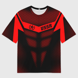 Мужская футболка oversize 3D СССР броня-доспех кибернетический