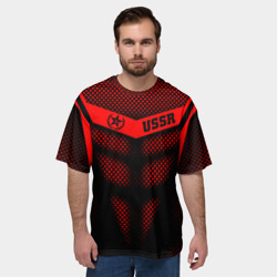 Мужская футболка oversize 3D СССР броня-доспех кибернетический - фото 2
