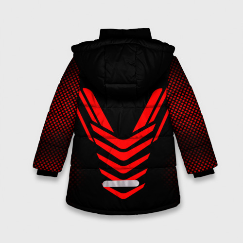 Зимняя куртка для девочек 3D СССР броня-доспех, цвет черный - фото 2