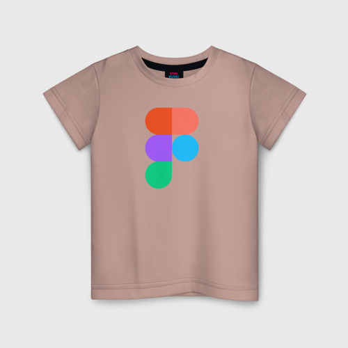 Детская футболка хлопок с принтом Figma, вид спереди #2