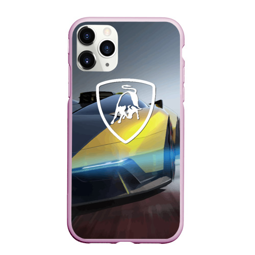 Чехол для iPhone 11 Pro Max матовый Lamborghini - Italy, цвет розовый