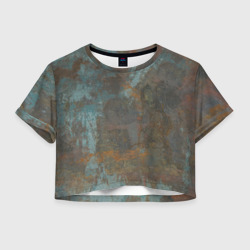 Женская футболка Crop-top 3D Rusty Metal