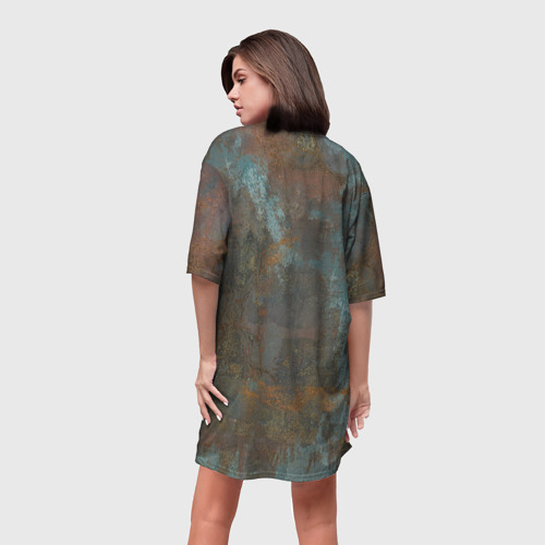 Платье-футболка 3D Rusty Metal, цвет 3D печать - фото 4