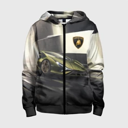 Детская толстовка 3D на молнии Lamborghini