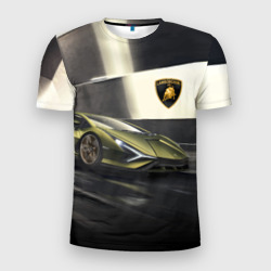 Мужская футболка 3D Slim Lamborghini