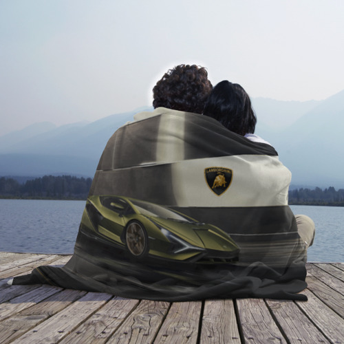 Плед 3D Lamborghini, цвет 3D (велсофт) - фото 3