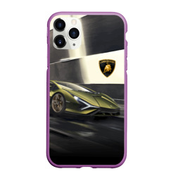 Чехол для iPhone 11 Pro Max матовый Lamborghini