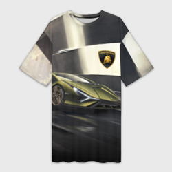 Платье-футболка 3D Lamborghini