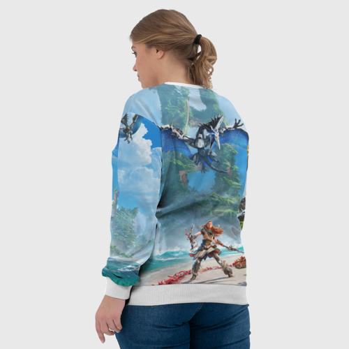 Женский свитшот 3D Horizon Forbidden West, цвет 3D печать - фото 7
