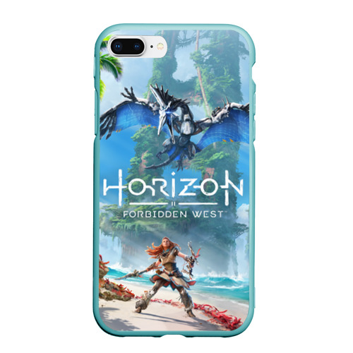 Чехол для iPhone 7Plus/8 Plus матовый Horizon Forbidden West, цвет мятный