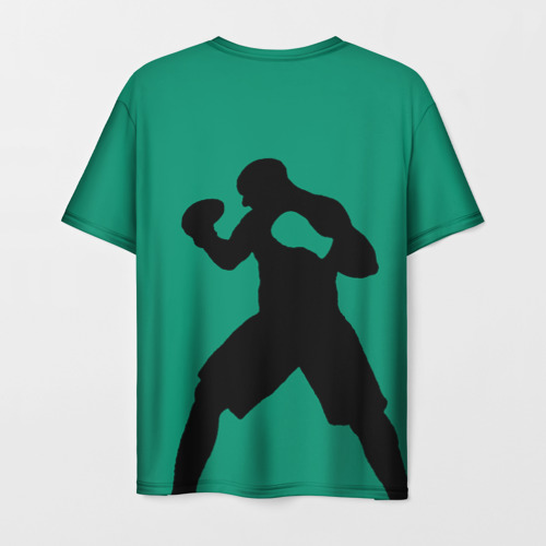 Мужская футболка 3D с принтом Боксер, вид сзади #1