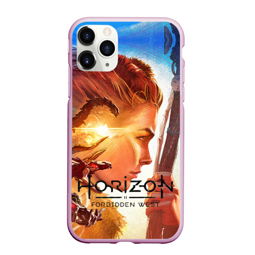 Чехол для iPhone 11 Pro матовый Horizon Forbidden West, цвет розовый