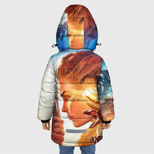 Зимняя куртка для девочек 3D Horizon Forbidden West, цвет красный - фото 4
