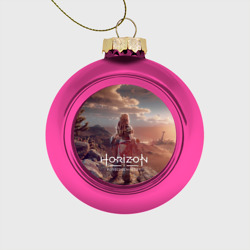 Horizon Forbidden West – Стеклянный ёлочный шар с принтом купить
