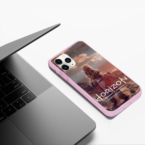 Чехол для iPhone 11 Pro Max матовый Horizon Forbidden West, цвет розовый - фото 5