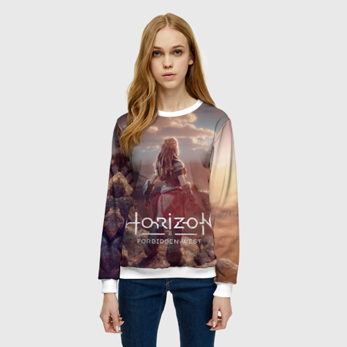 Женский свитшот 3D Horizon Forbidden West, цвет 3D печать - фото 3