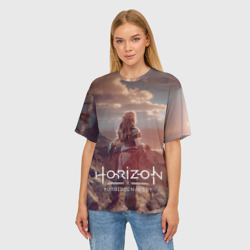 Женская футболка oversize 3D Horizon Forbidden West - фото 2