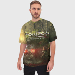 Мужская футболка oversize 3D Horizon Forbidden West - фото 2